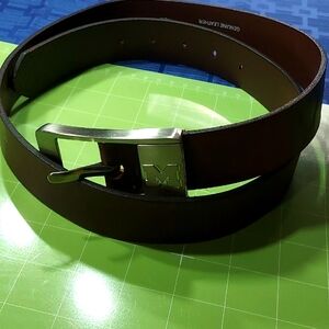 Dark brown leather belt